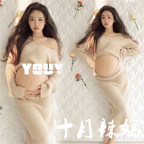 影楼夏季新款孕妇拍照服装小清新甜美纯欲风孕妈咪大肚写真摄影服