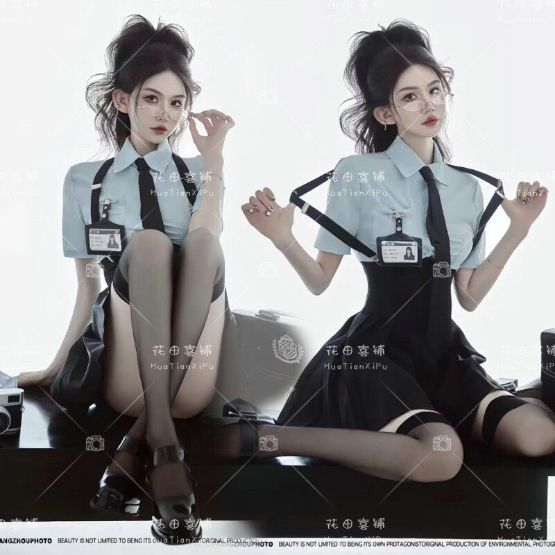 影楼新款韩杂少女学院风写真主题服装JK制服纯欲风艺术照摄影服饰