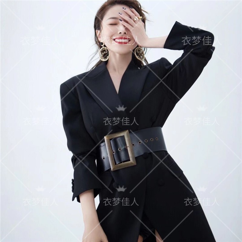 新款影楼主题个人形象照服装时尚个性女西服写真艺术照摄影演出服
