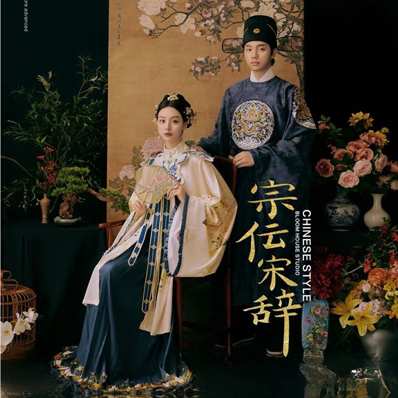 照相馆新款情侣写真服装中国风古风汉服气质唯美写真照摄影写真服