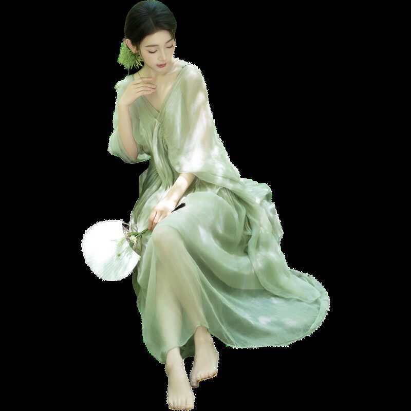 影楼中式主题长裙仙女风森系气质仙气梦幻氛围感禅意风艺术照服装