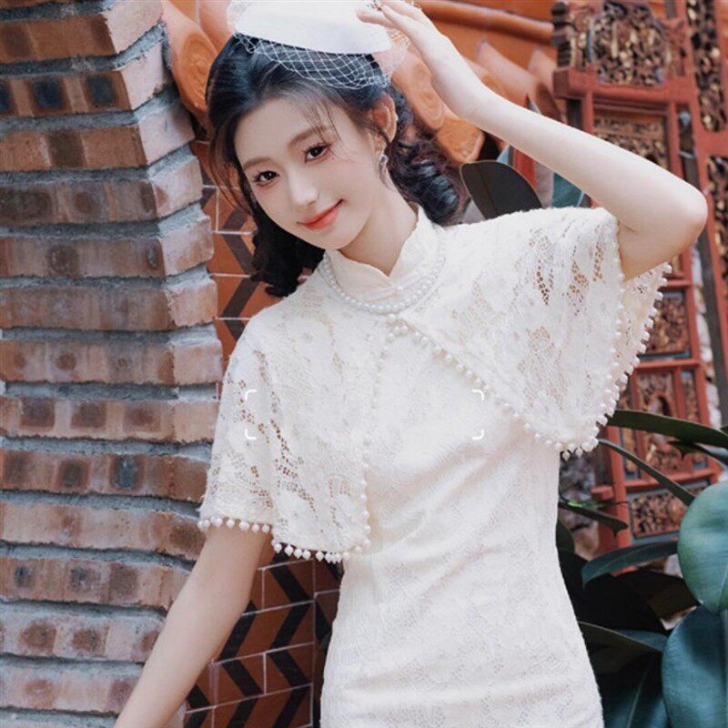 新款留洋大小姐民国风复古旗袍旧上海气质名媛风旅拍写真摄影服装
