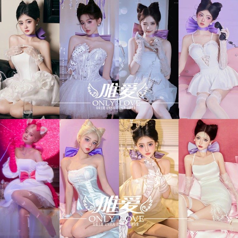 影楼新款汤姆猫梦中情猫少女写真主题服装个性cos艺术照摄影演出