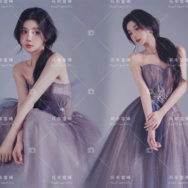 2026影楼主题韩系氛围感甜美千金少女写真仙气清新艺术照婚纱礼服