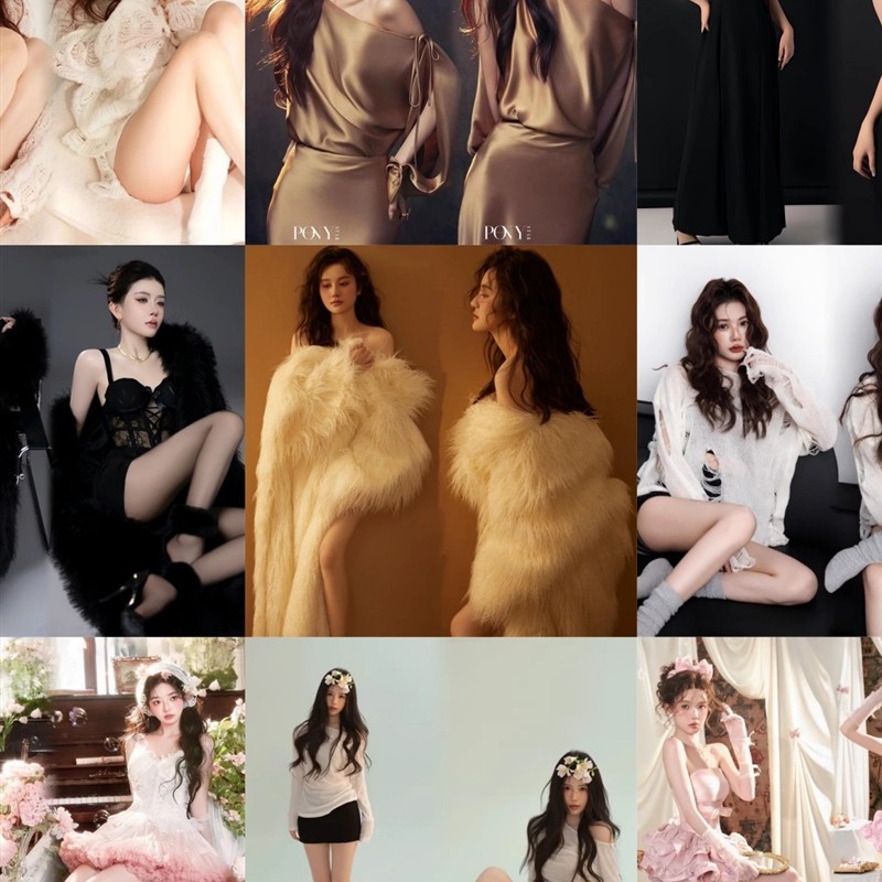 影楼新款主题韩系画报风时尚氛围感肖像形象照个人艺术照摄影服装