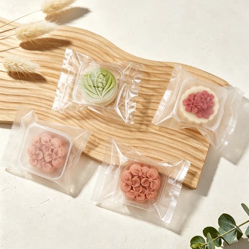 透明独立机封饼干袋核桃月饼