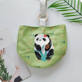 可爱熊猫周边时尚 帆布水桶包托特包印花女士手提包成都文创纪念品