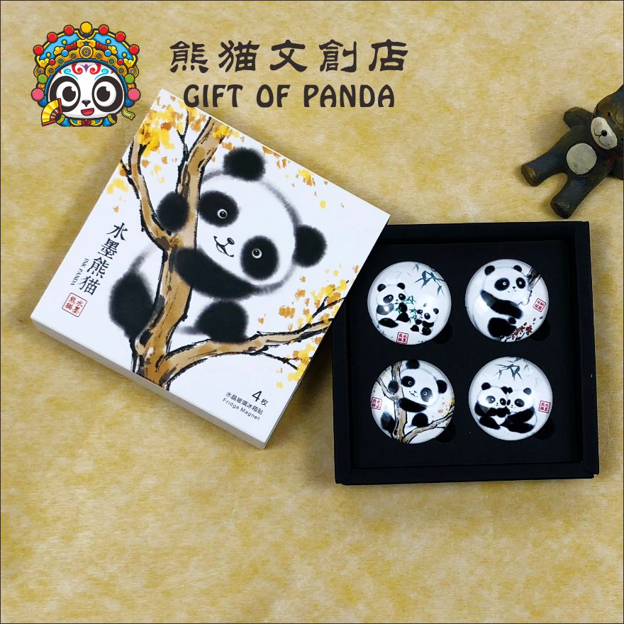 成都文创纪念品可爱手绘水晶玻璃