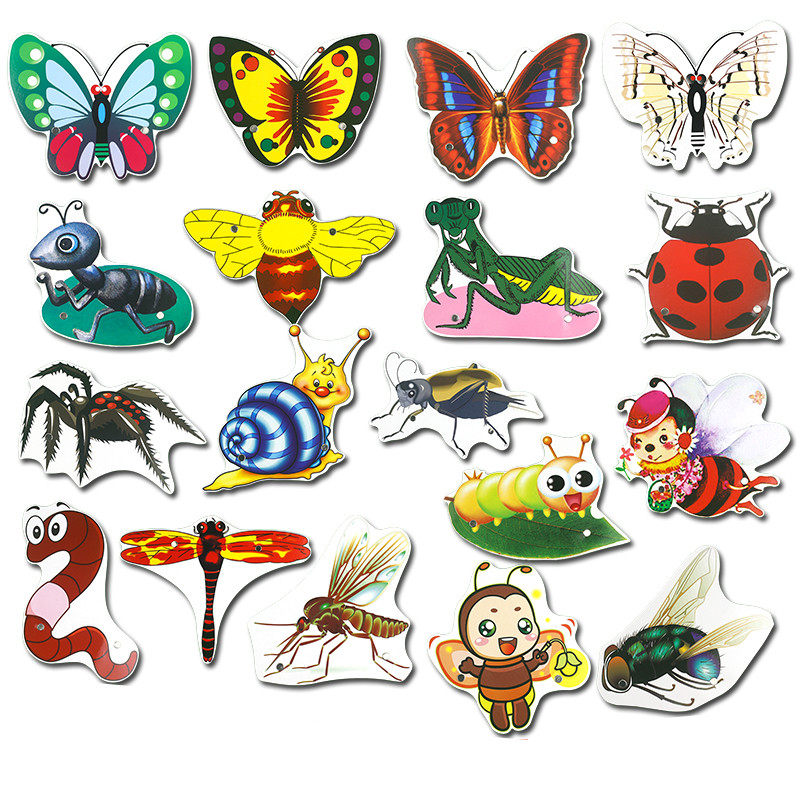 儿童舞台表演昆虫小动物头饰道具幼儿园教学蚂蚁蜜蜂蝴蝶蜗牛面具