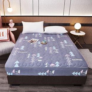 床笠纯棉床垫套1 2m1 5米1 8米全棉夹棉加厚床笠单件罩床单保护套