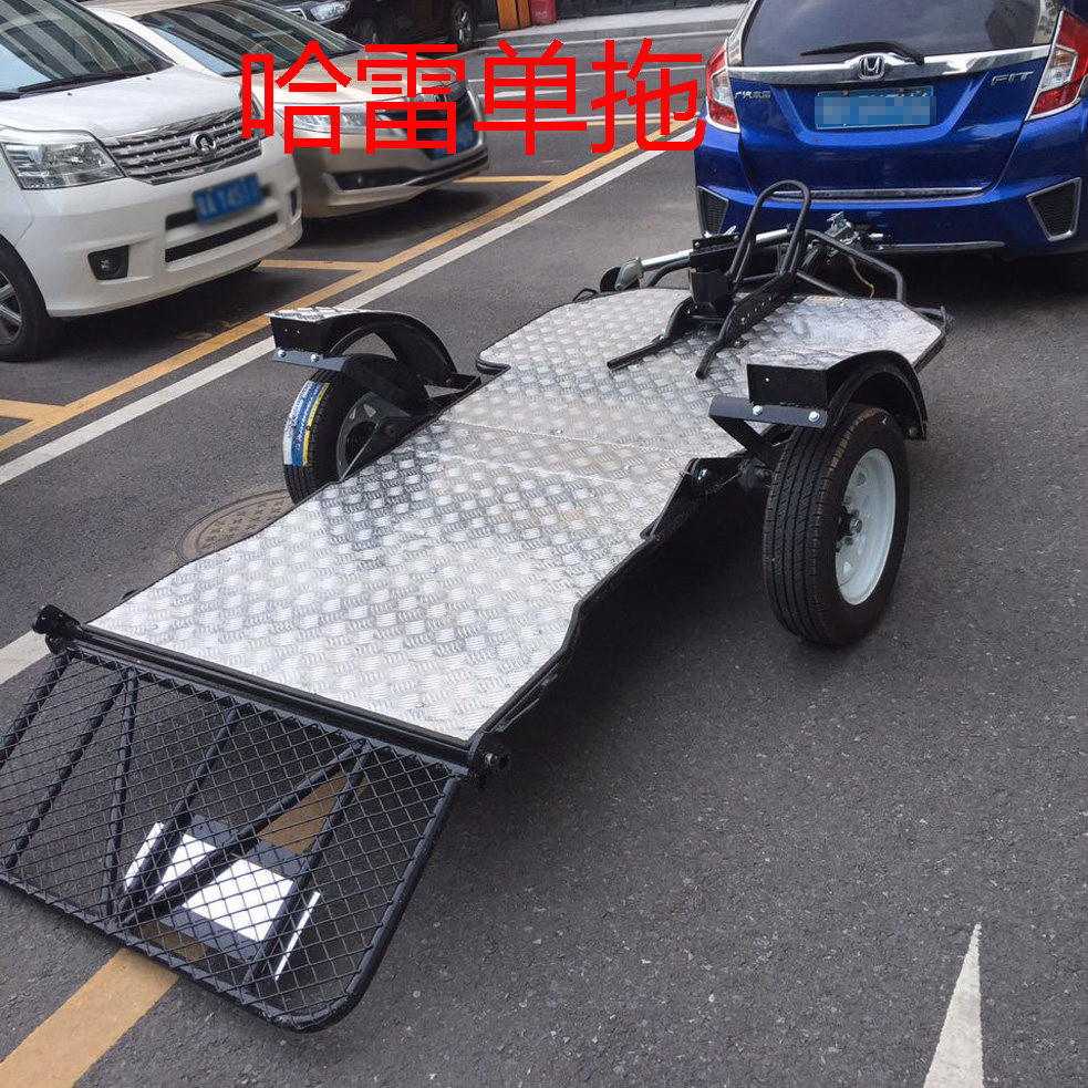 重型机车 川崎 哈雷摩托车平板拖车 单拖双拖摩托拖板ATV拖挂车