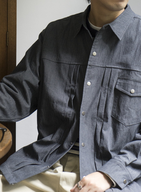 LABSTORE 肌理感日系复古质感工装夹克 男宽松休闲百搭外套国潮