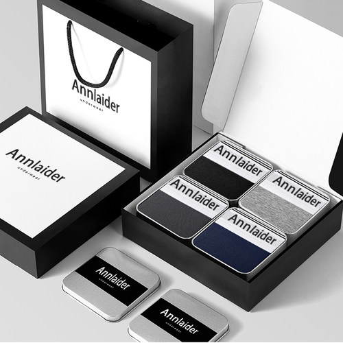 男士内裤纯棉送礼高档礼盒四角裤