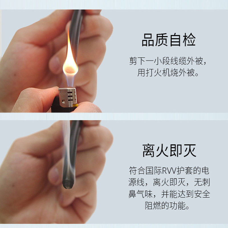 电源线软线国标三相四4芯1.52.546平方纯铜电线电缆线RVV护套线