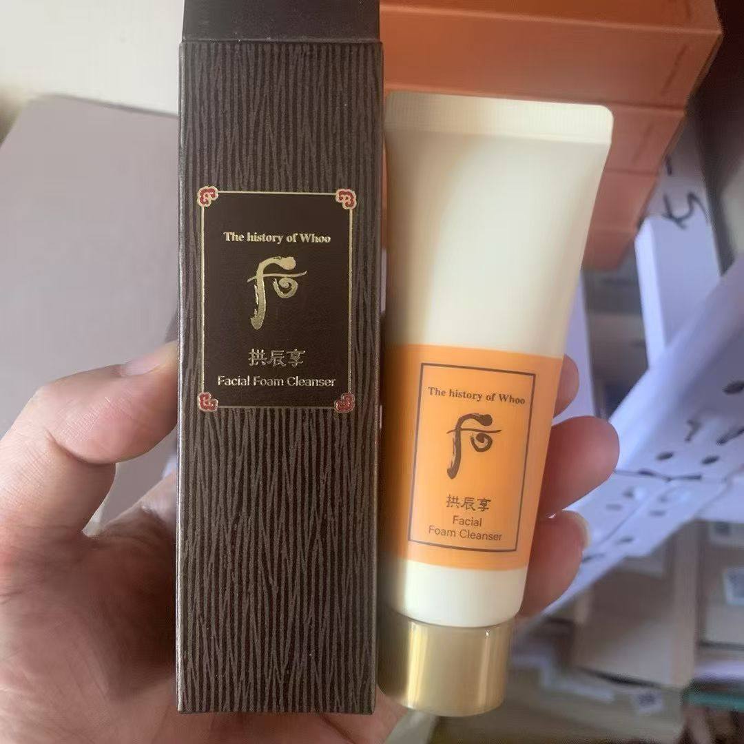 whoo后拱辰‌享气韵‌生润颜洁面‌膏40ml 洗面奶小样温和清洁