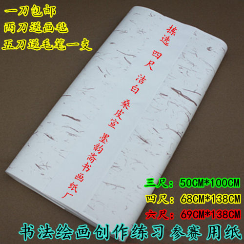 加厚三尺四尺六尺桑皮生宣/半生熟毛笔书法绘画创作练习宣纸包邮 - 封面