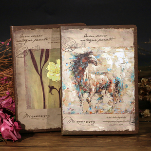 花鸟世界中国风高颜值彩页手账复古油画笔记本日记本子精装本