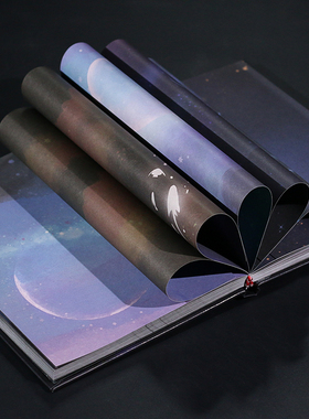 光年之外全彩页手账本日记本加厚笔记本子文具星球星空太阳银河系