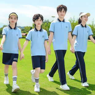 江西南昌市统一中小学生新款校服夏季薄款透气柔软休闲套装运动服