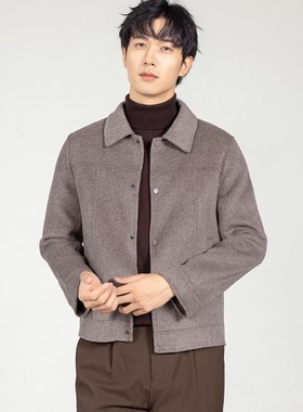 短羊毛呢大衣秋冬季男士新款外套