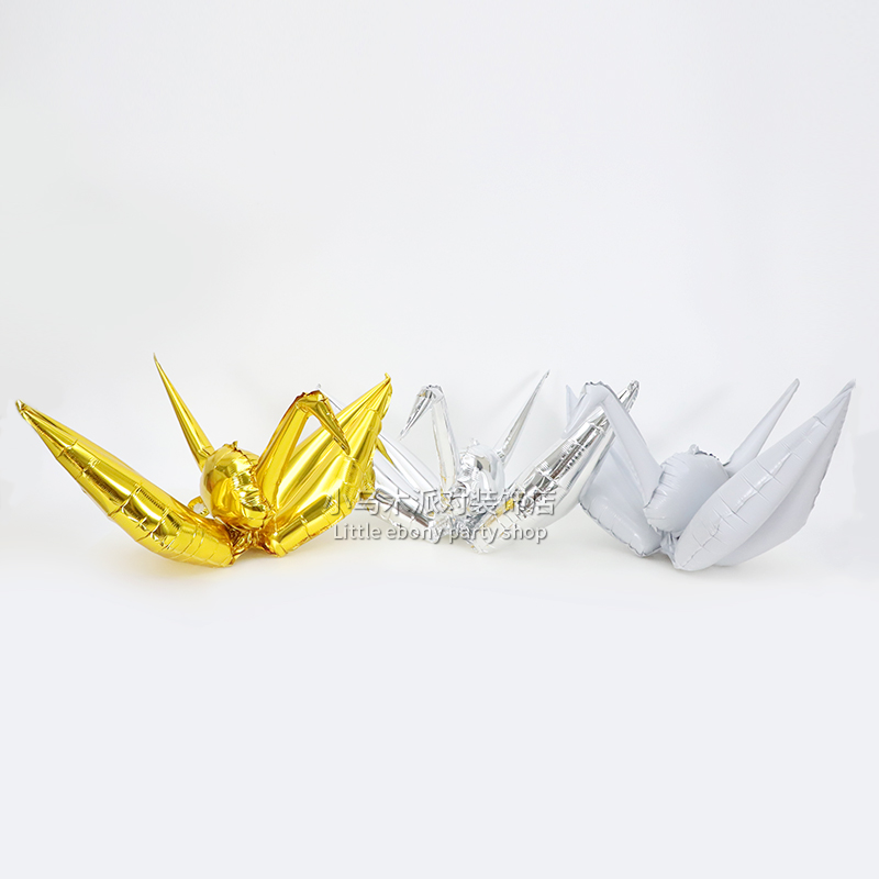 网红铝膜4d气球动物立体千纸鹤