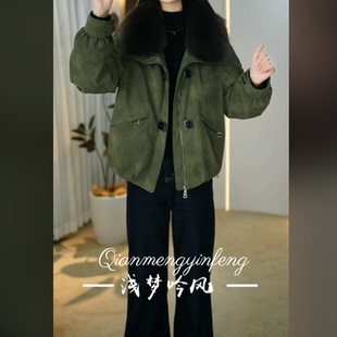 1狐狸毛领鹅绒服毛领时尚 D8205 气质显瘦保暖羽绒服 垚佳定制