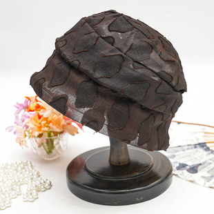 塌塌帽【碧华光】遮白发香云纱春季新款桑蚕丝真丝遮阳防晒帽子