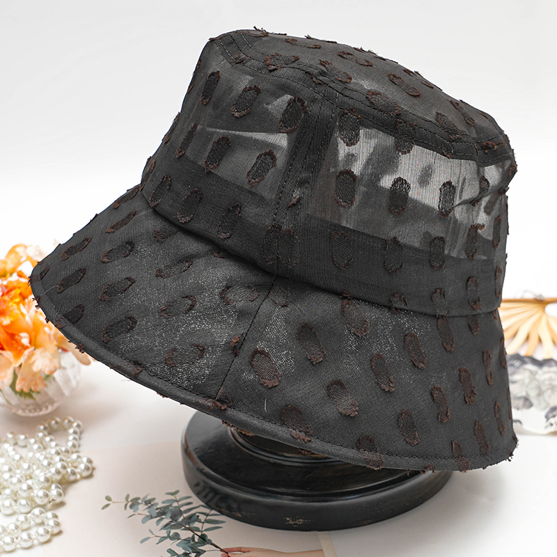 渔夫帽【玄珠纹】香云纱遮白发桑蚕丝新款桑蚕丝真丝遮阳防晒帽子