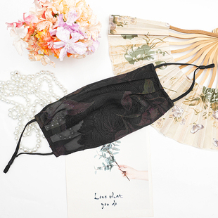 防晒口罩【扶岚暖】透气香云纱桑蚕丝面罩防尘防风沙真丝面纱四季