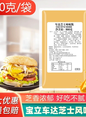 宝立车达芝士风味酱500g美式汉堡意面复合口味蘸酱商用调味酱家用