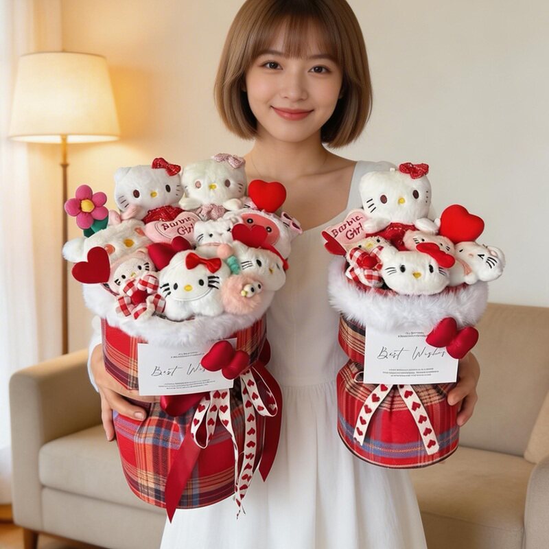 hellokitty凯蒂猫卡通玩偶公仔花束生日礼物送女友女生教师节礼盒图片