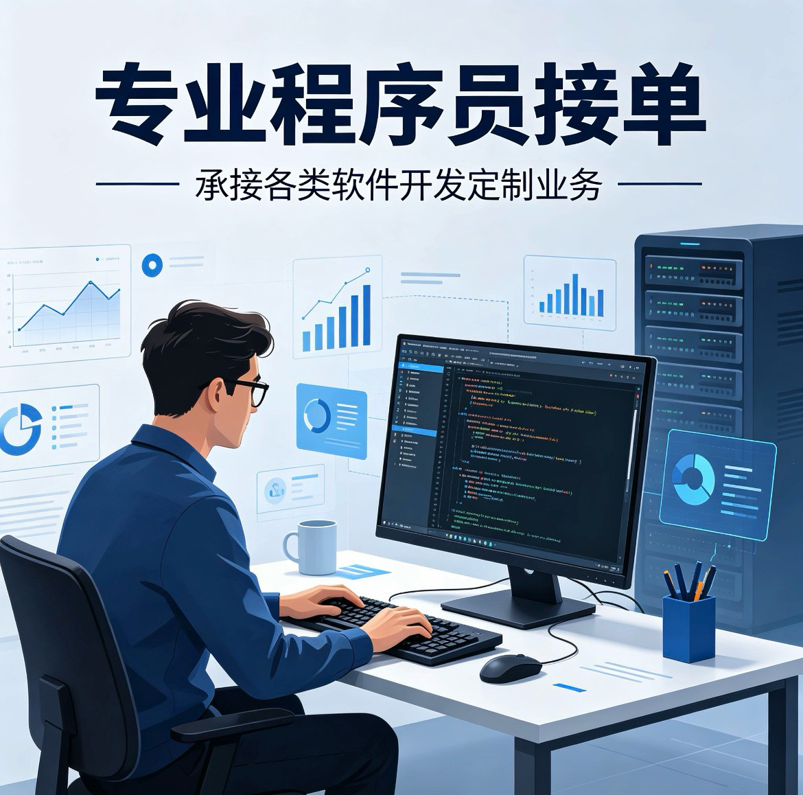 承接各类软件开发定制 爬虫脚本定制 数据整理自动化程序编写
