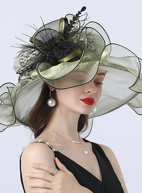旅行时装帽遮阳帽大檐帽欧美