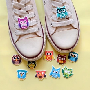 球鞋 白板鞋 鞋 10个 扣鞋 猫头鹰女孩最爱运动鞋 带鞋 花 包邮