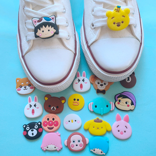 带鞋 饰配件 卡通小可爱运动鞋 上装 花鞋 扣鞋 鞋 白板鞋 球鞋 包邮 10个
