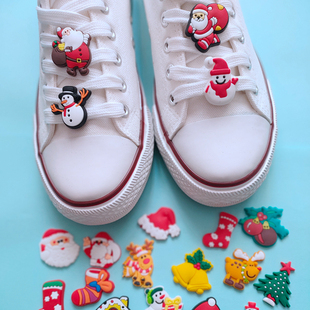 带鞋 饰配件 圣诞老人雪人运动鞋 上装 花鞋 扣鞋 鞋 白板鞋 球鞋 包邮 10个