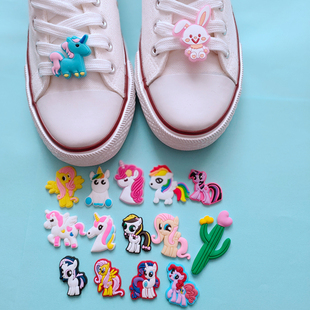 带鞋 饰配件 美丽小马小兔运动鞋 上装 花鞋 扣鞋 鞋 白板鞋 球鞋 包邮 10个
