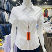 短袖 职业装 白衬衫 女套装 夏季 工装 正装 面试上衣通勤衬衣工作服薄款