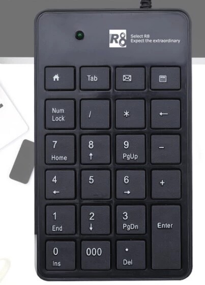 迷你数字键盘USB有线数字小键盘超市财务会计多功能R8-1810小键盘