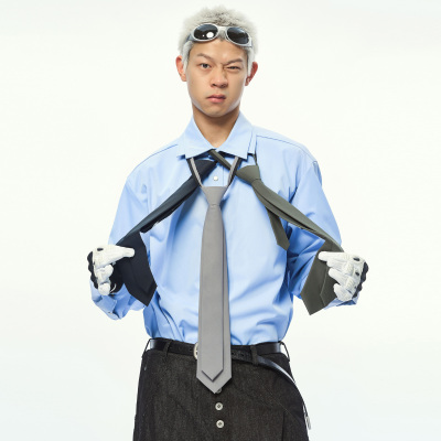 共生效应双层复古领带