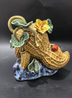 石湾公仔花生陶瓷摆件石湾公仔富贵一生财旺招财家居饰品客厅玄关