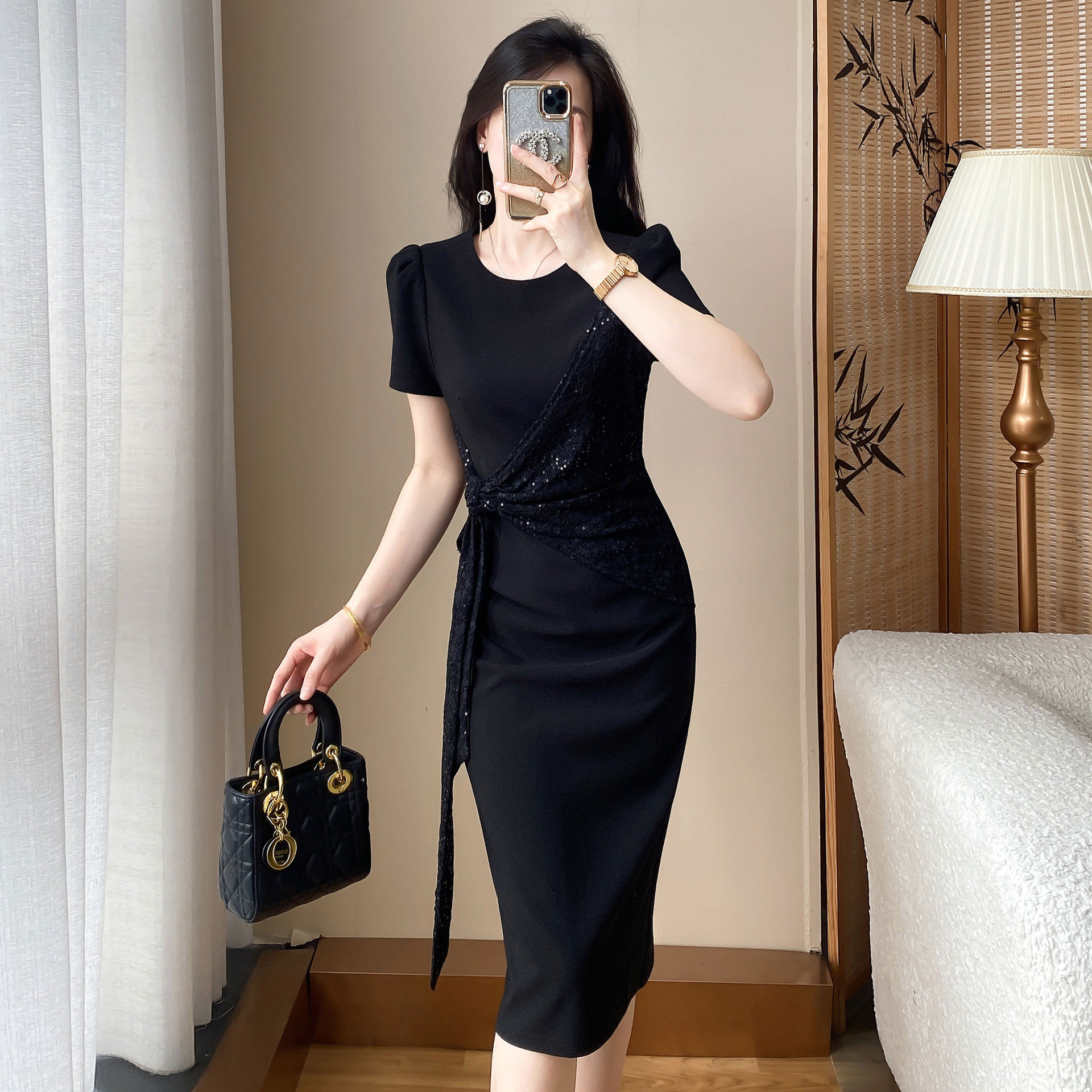 夏季女时尚短袖露肩显瘦连衣裙