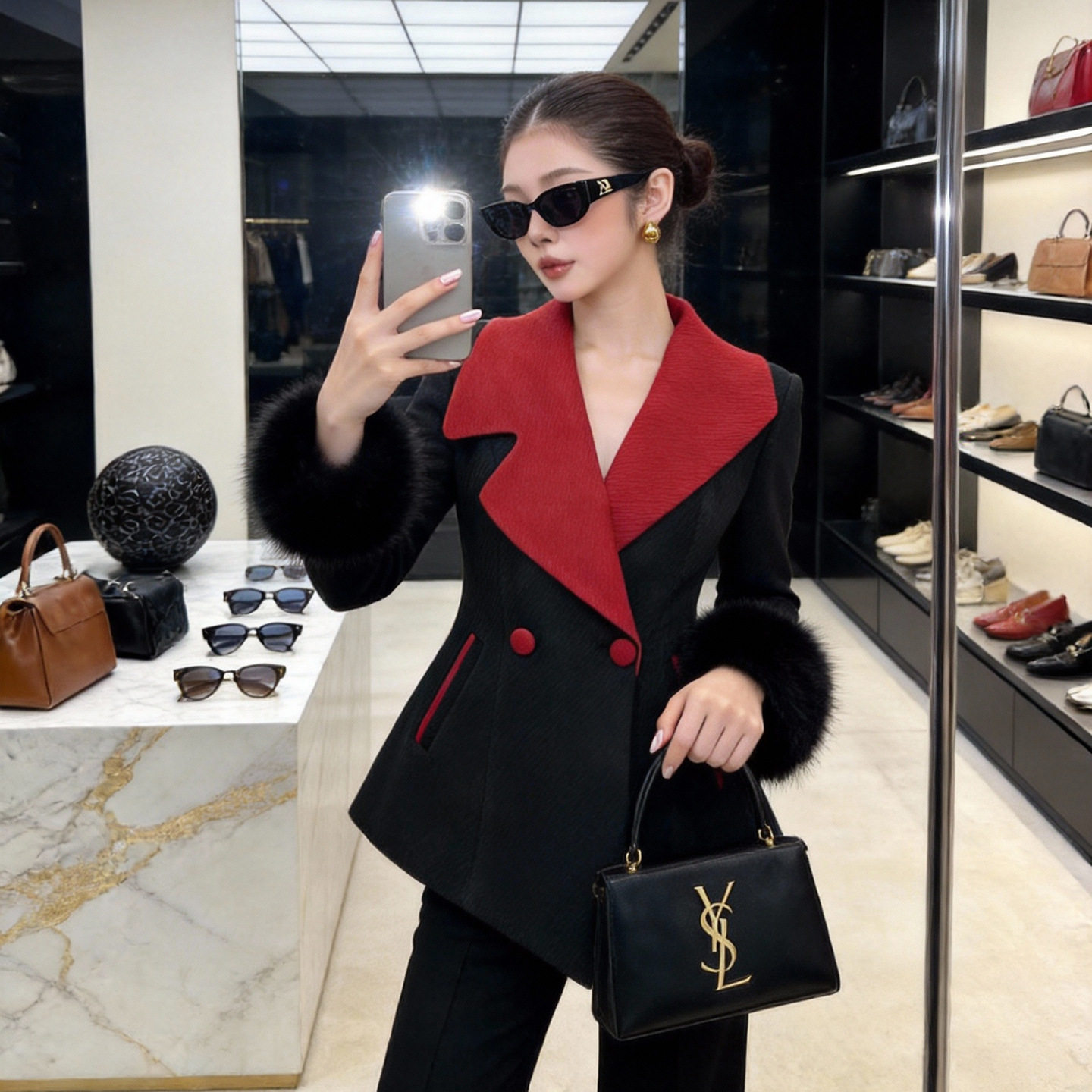 2026春新款时尚气质女西装毛呢翻领收腰上衣通勤时髦外套显瘦百搭