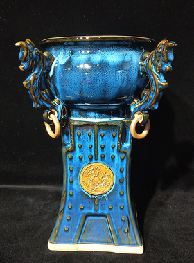 禹州工艺品钧瓷摆件中式