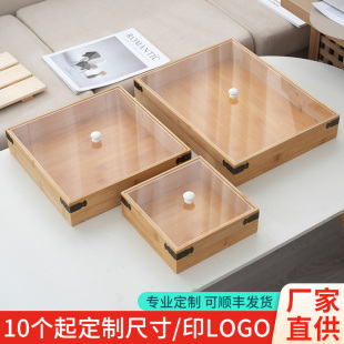 带盖木盘寿司盘展示盘摆摊盘木质托盘中式蛋糕店烘焙糕点盘食品盘