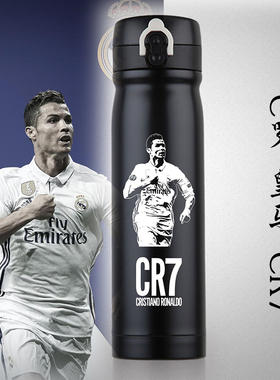 C罗新款保温杯真空不锈钢304水杯子创意C朗纪念品小小罗保温壶CR7