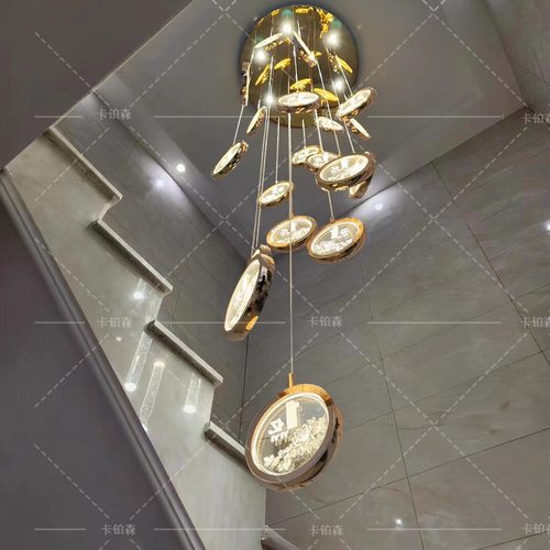 【小目标】楼梯吊灯旋转长吊灯