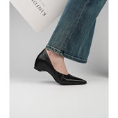 轻复古尖头单鞋 女鞋 女中跟一脚蹬女鞋 Fermina 通勤上班鞋 新款 四季