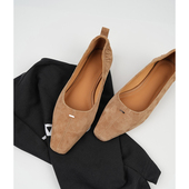 Fermina小方头浅口单鞋 上班通勤四季 女平底低跟鞋 简约舒适开车鞋