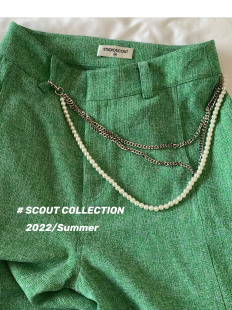 链 裤 极简韩风百搭珍珠电镀银质感腰链 项链三合 Scout